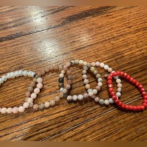 Assorted stretch beaded bracelets